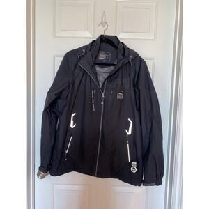 Montpic Vintage Jacket Rain Resistant Black Supreme Apex Hiking Size 105 (M/L)